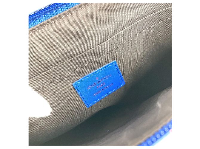 Pochette Apollo Monogram Louis Vuitton Marrone Rosso Blu - vista 12