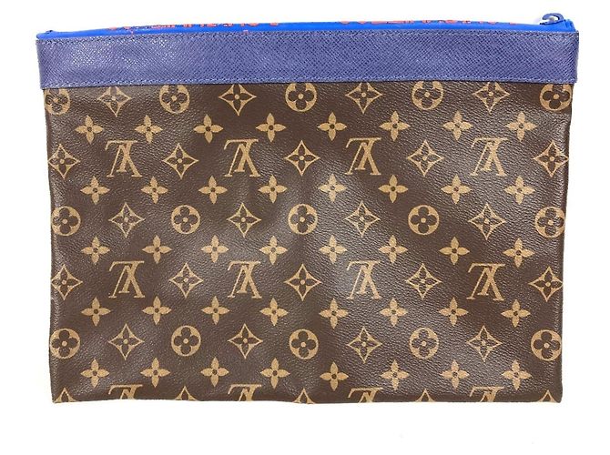 Pochette Apollo Monogram Louis Vuitton Marrone Rosso Blu - vista 2