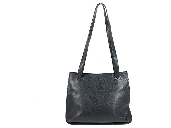 Borsa a spalla in pelle di vitello grana nera Chanel Nero - vista 2