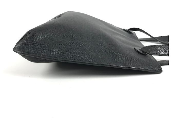 Borsa a spalla in pelle di vitello grana nera Chanel Nero - vista 3