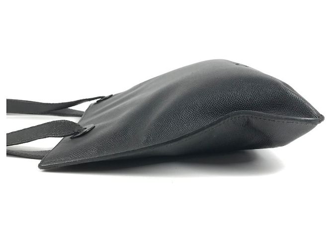 Borsa a spalla in pelle di vitello grana nera Chanel Nero - vista 4