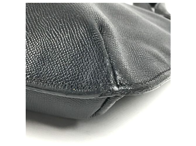 Borsa a spalla in pelle di vitello grana nera Chanel Nero - vista 6