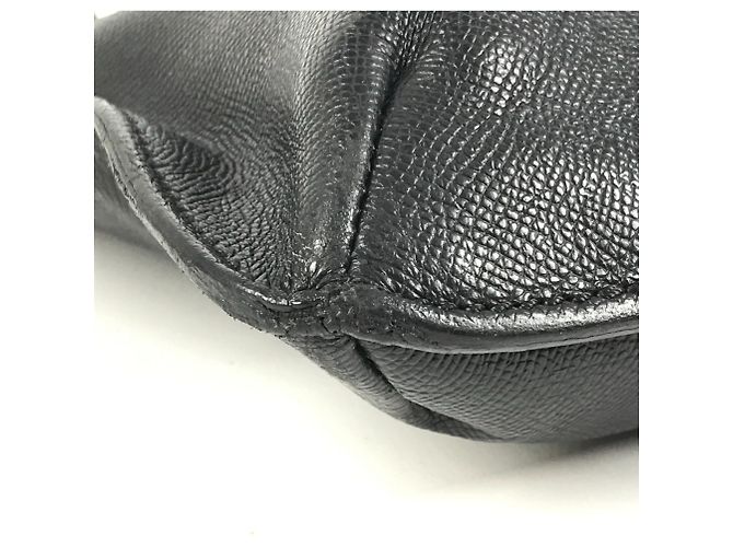 Borsa a spalla in pelle di vitello grana nera Chanel Nero - vista 7