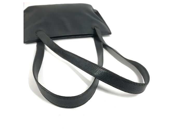 Borsa a spalla in pelle di vitello grana nera Chanel Nero - vista 8