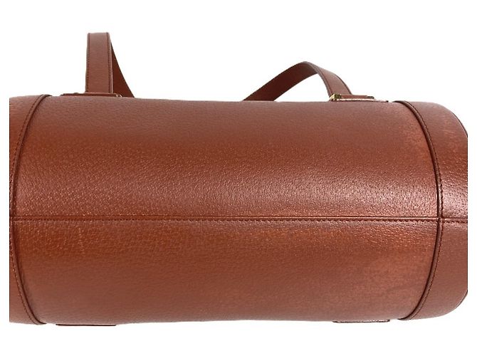 Bulgari Borsa cilindrica in pelle marrone Bvlgari - vista 5
