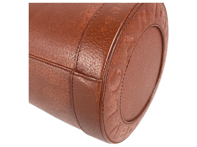 Bulgari Borsa cilindrica in pelle marrone Bvlgari - vista 6