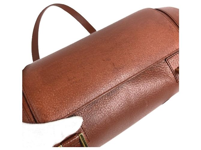 Bulgari Borsa cilindrica in pelle marrone Bvlgari - vista 8