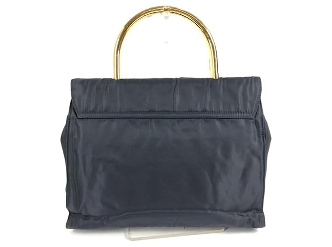 Prada Navy Nylon Tote Bag Marineblau - Ansicht 2