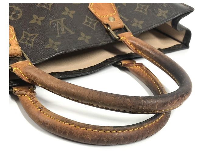 Sac Plat Monogram Louis Vuitton Marron - vue 10