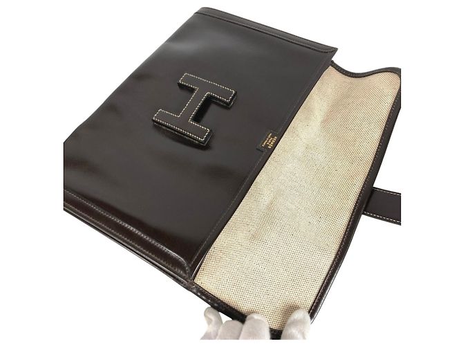 Borsa Clutch Vintage Jige PM di Hermès Marrone scuro - vista 11