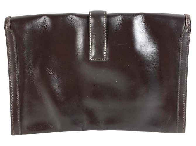 Borsa Clutch Vintage Jige PM di Hermès Marrone scuro - vista 2