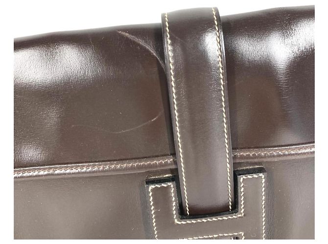Borsa Clutch Vintage Jige PM di Hermès Marrone scuro - vista 3