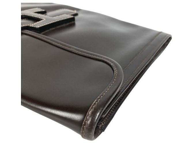 Borsa Clutch Vintage Jige PM di Hermès Marrone scuro - vista 4