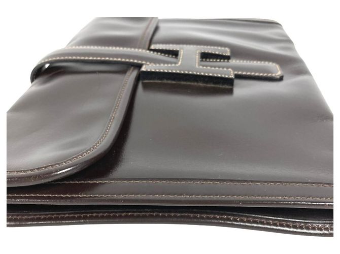 Borsa Clutch Vintage Jige PM di Hermès Marrone scuro - vista 5