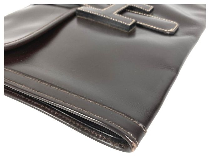 Borsa Clutch Vintage Jige PM di Hermès Marrone scuro - vista 6