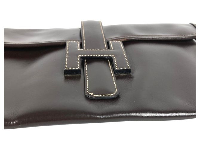 Borsa Clutch Vintage Jige PM di Hermès Marrone scuro - vista 7