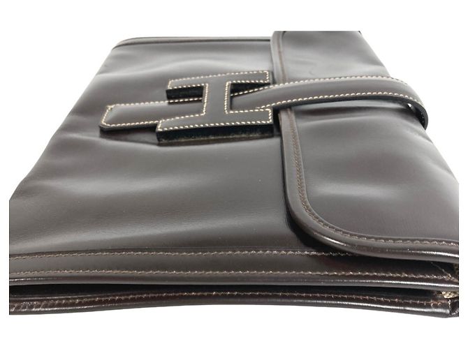 Borsa Clutch Vintage Jige PM di Hermès Marrone scuro - vista 9