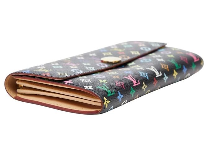 Portafoglio Lungo Sarah Monogramma Louis Vuitton Nero Multicolore - vista 5