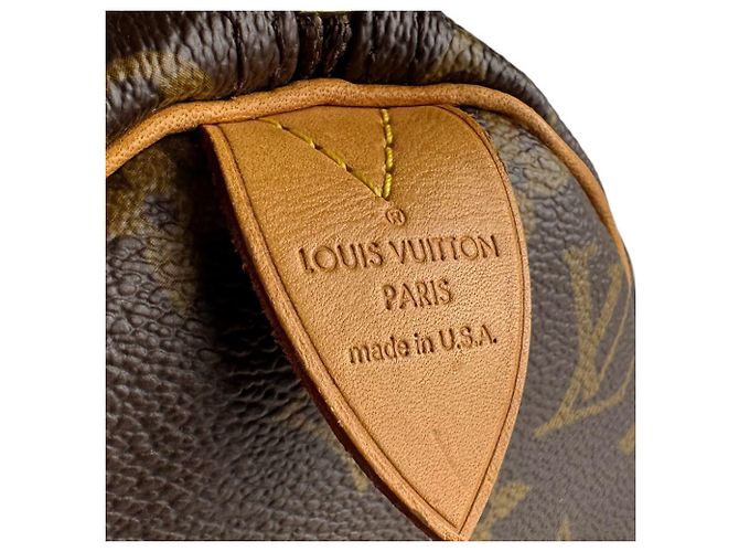Borsa Louis Vuitton Monogram Speedy 30 Marrone Monogramma - vista 12
