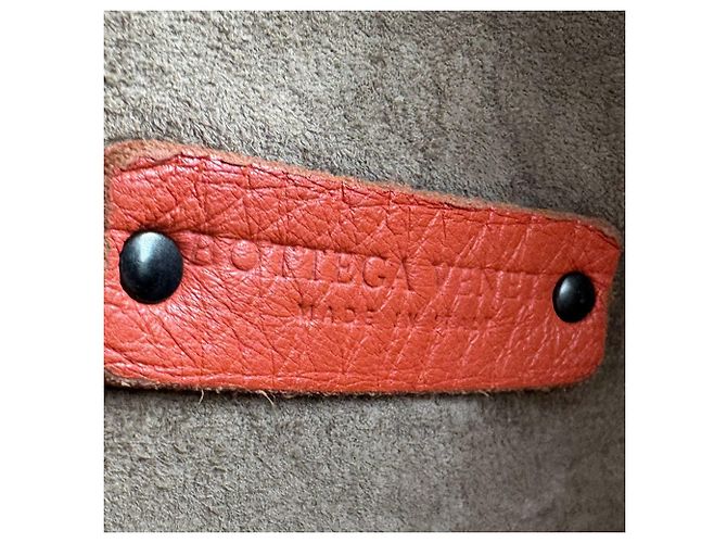 Borsa a spalla in pelle arancione Bottega Veneta - vista 12
