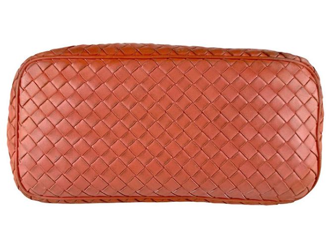Borsa a spalla in pelle arancione Bottega Veneta - vista 4