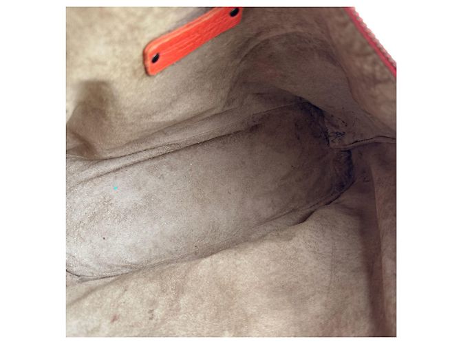 Borsa a spalla in pelle arancione Bottega Veneta - vista 5