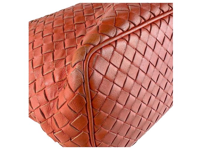 Borsa a spalla in pelle arancione Bottega Veneta - vista 8