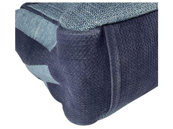Sac à main et à épaule large bleu Chanel - vue 8