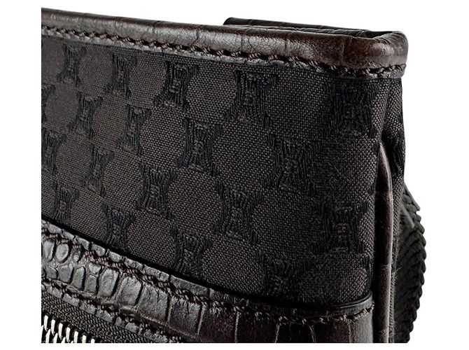 Céline Borsa a Spalla in Tela Marrone Celine - vista 7