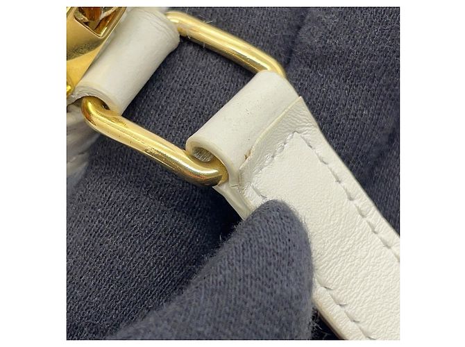 Triomphe Céline Bolsa de ombro Celine marrom e branca Branco - vista 11