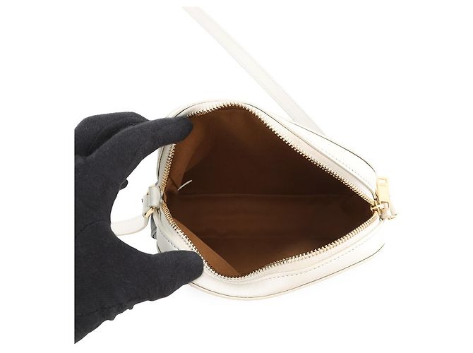 Triomphe Céline Bolsa de ombro Celine marrom e branca Branco - vista 5