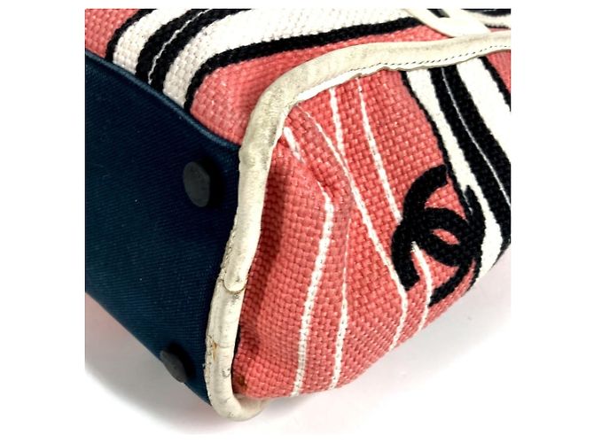 Timeless Borsa a spalla con logo CC Coco Mark della linea crociera Chanel Nero Rosa Bianco - vista 6