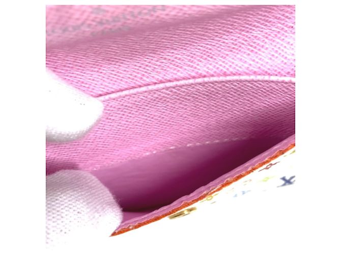 Louis Vuitton Monogram Multicolor Card Case Pink White - view 10