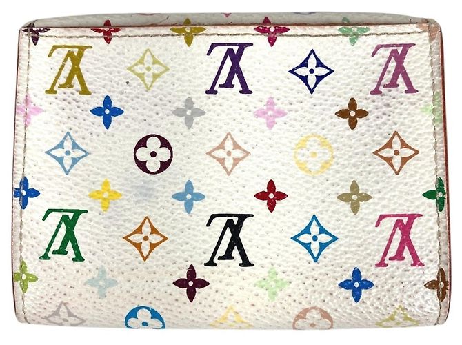 Louis Vuitton Monogram Multicolor Card Case Pink White - view 2