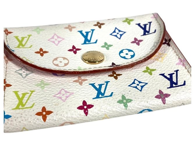 Louis Vuitton Monogram Multicolor Card Case Pink White - view 4