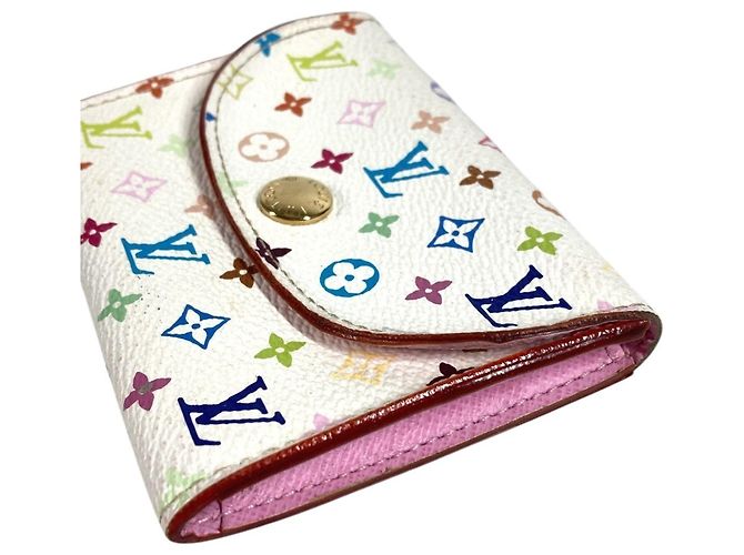Louis Vuitton Monogram Multicolor Card Case Pink White - view 5
