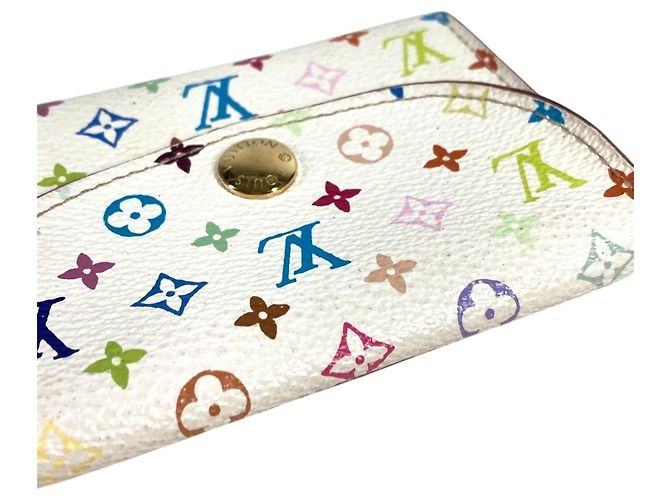 Louis Vuitton Monogram Multicolor Card Case Pink White - view 6