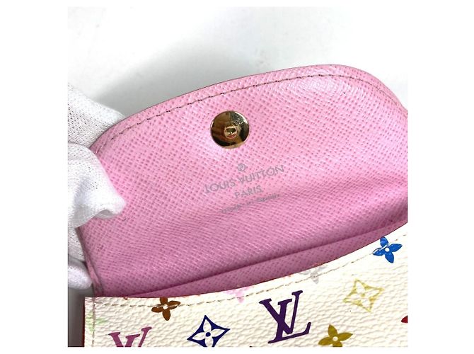 Louis Vuitton Monogram Multicolor Card Case Pink White - view 8