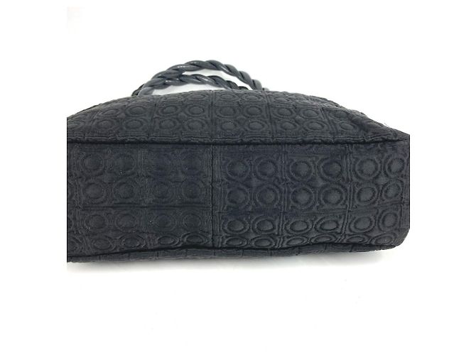 Borsa a Spalla con Logo Gancini di Salvatore Ferragamo Nero - vista 5