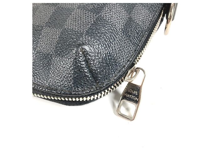 Borsa Port Document Jour Damier Graphite Louis Vuitton Nero - vista 10