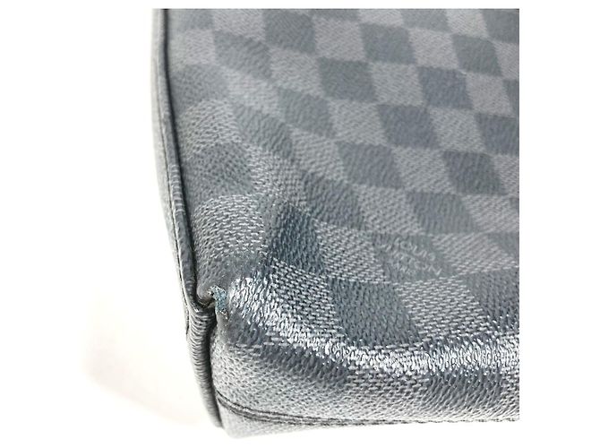 Borsa Port Document Jour Damier Graphite Louis Vuitton Nero - vista 13