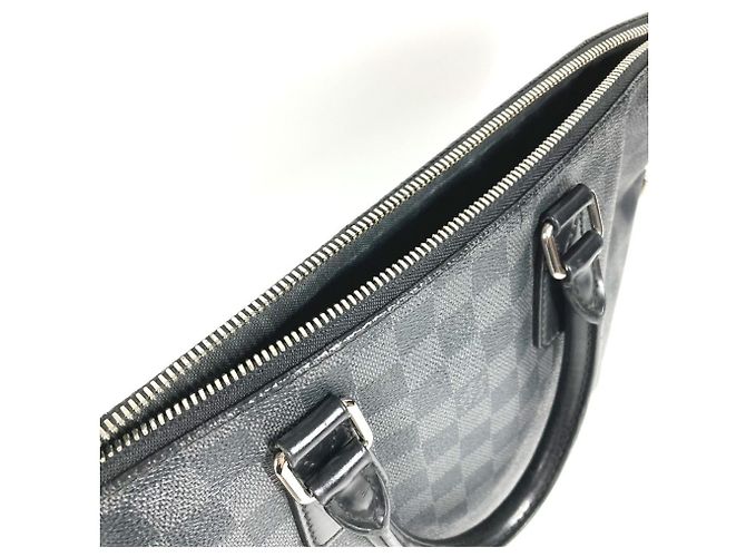 Borsa Port Document Jour Damier Graphite Louis Vuitton Nero - vista 16