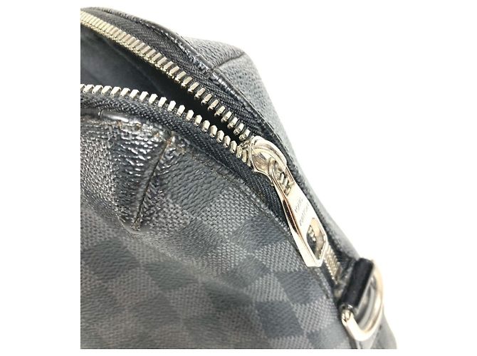 Borsa Port Document Jour Damier Graphite Louis Vuitton Nero - vista 18