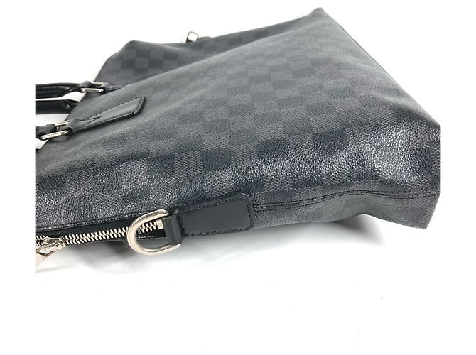 Borsa Port Document Jour Damier Graphite Louis Vuitton Nero - vista 3