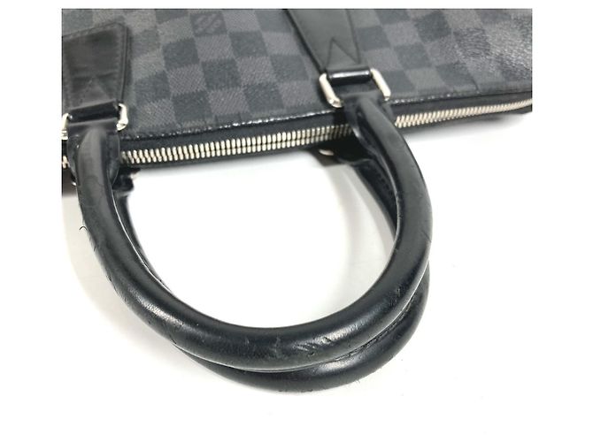 Borsa Port Document Jour Damier Graphite Louis Vuitton Nero - vista 9