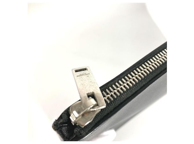 Clutch in pelle nera Saint Laurent Nero - vista 10