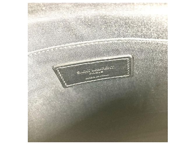 Clutch in pelle nera Saint Laurent Nero - vista 14