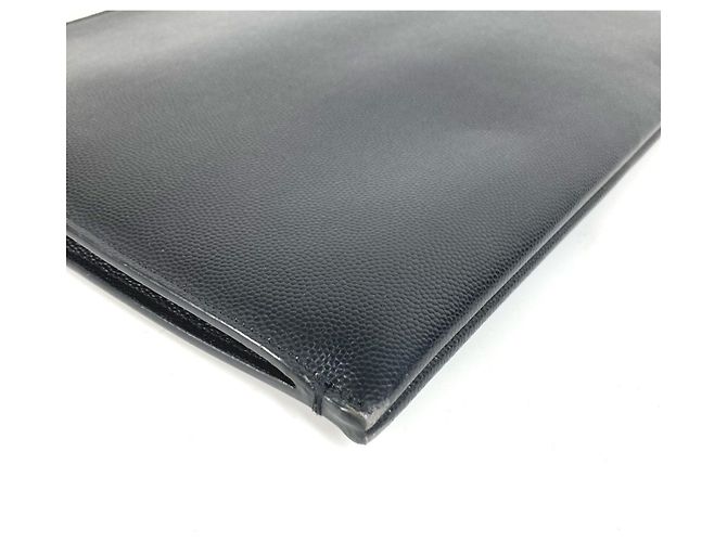 Clutch in pelle nera Saint Laurent Nero - vista 4