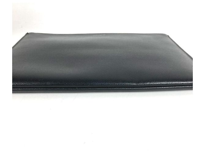 Clutch in pelle nera Saint Laurent Nero - vista 5