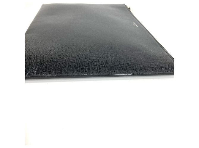 Clutch in pelle nera Saint Laurent Nero - vista 7